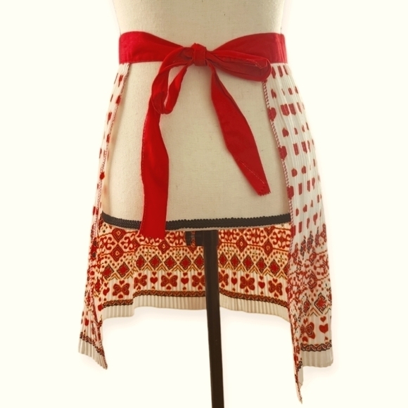 Vintage 50s M. Lownenstein & Sons EVER-PLEAT Durably Pleated 100% Cotton Apron - Picture 2 of 4